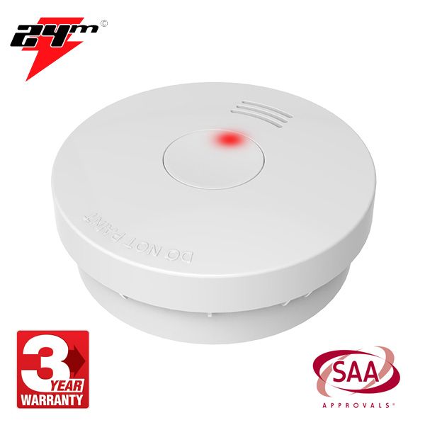 Smoke Detector Fire Alarm Wireless Lithium Ion Durable Wall Ceiling Mounted 6 