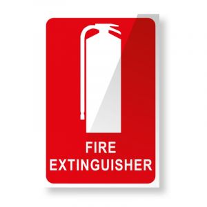 FIRE EXTINGUISHER LOCATION SIGN 150MM X 225MM POLY