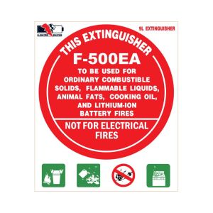 9L F-500 Sign Lithium Ion Battery Fires