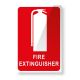 FIRE EXTINGUISHER LOCATION SIGN 150MM X 225MM POLY