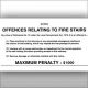 OFFENCE RELATED TO FIRE STAIRS SIGN - 