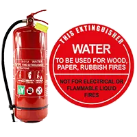 Water deals fire extinguisher